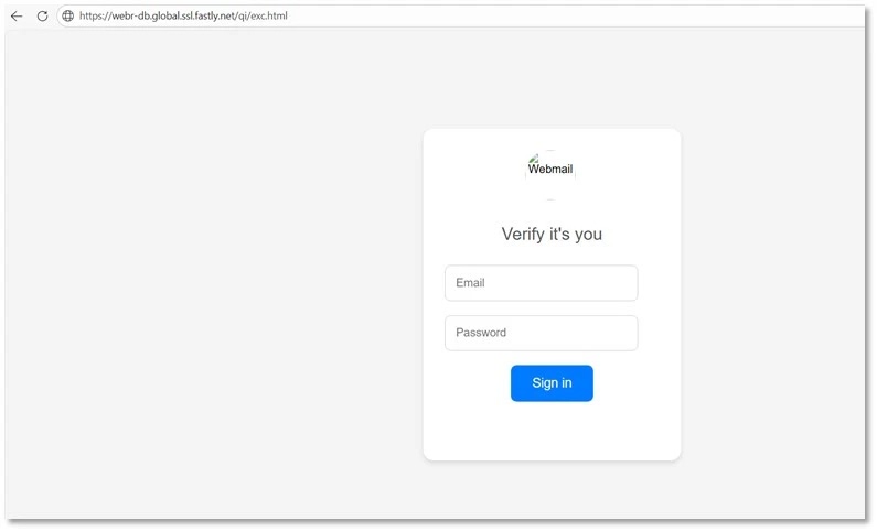 Σελίδα συλλογής διαπιστευτηρίων (Πηγή - Forcepoint)
